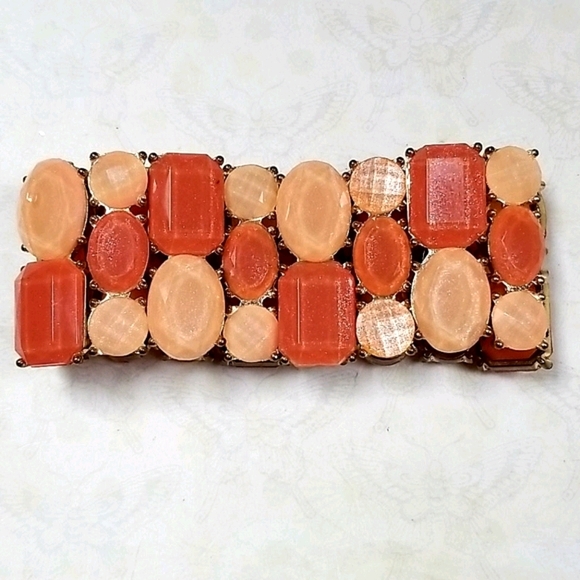 Vintage Beaded Chunky Stretch Cuff Bracelet - Picture 4 of 16